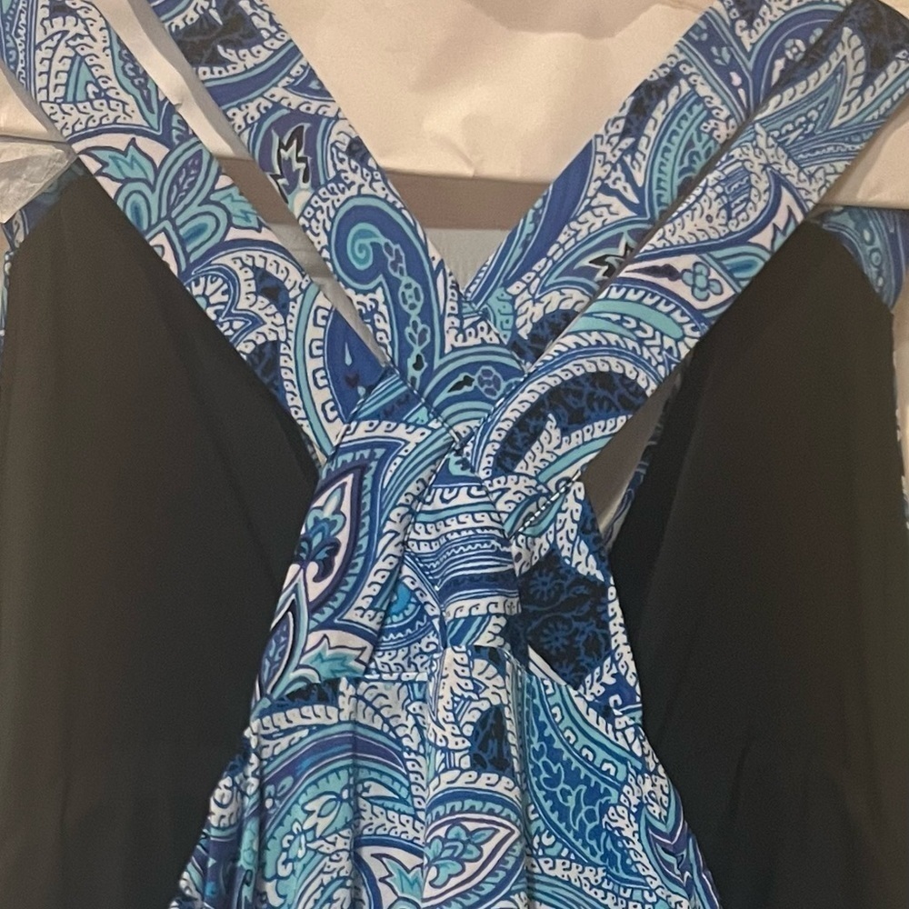 Sleeveless Cross Back Maxi Dress Paisley Di Mare - Picture 6 of 7
